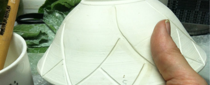 carved porcelain bowl work in progress