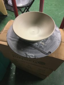 untrimmed porcelain bowl